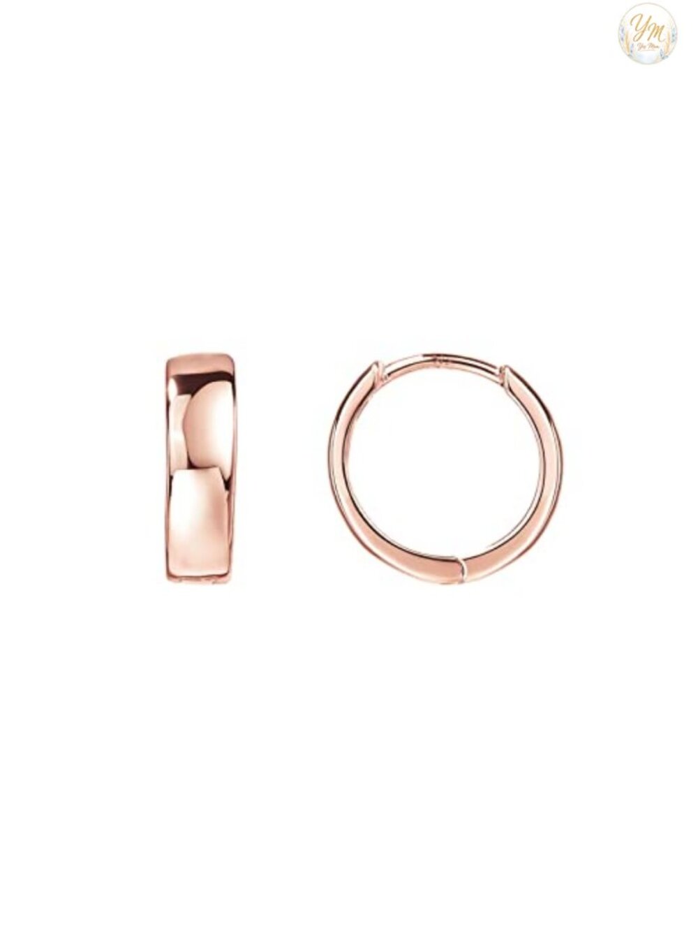 14K Gold Plated 925 Sterling Silver Huggie Hoop Earrings Small